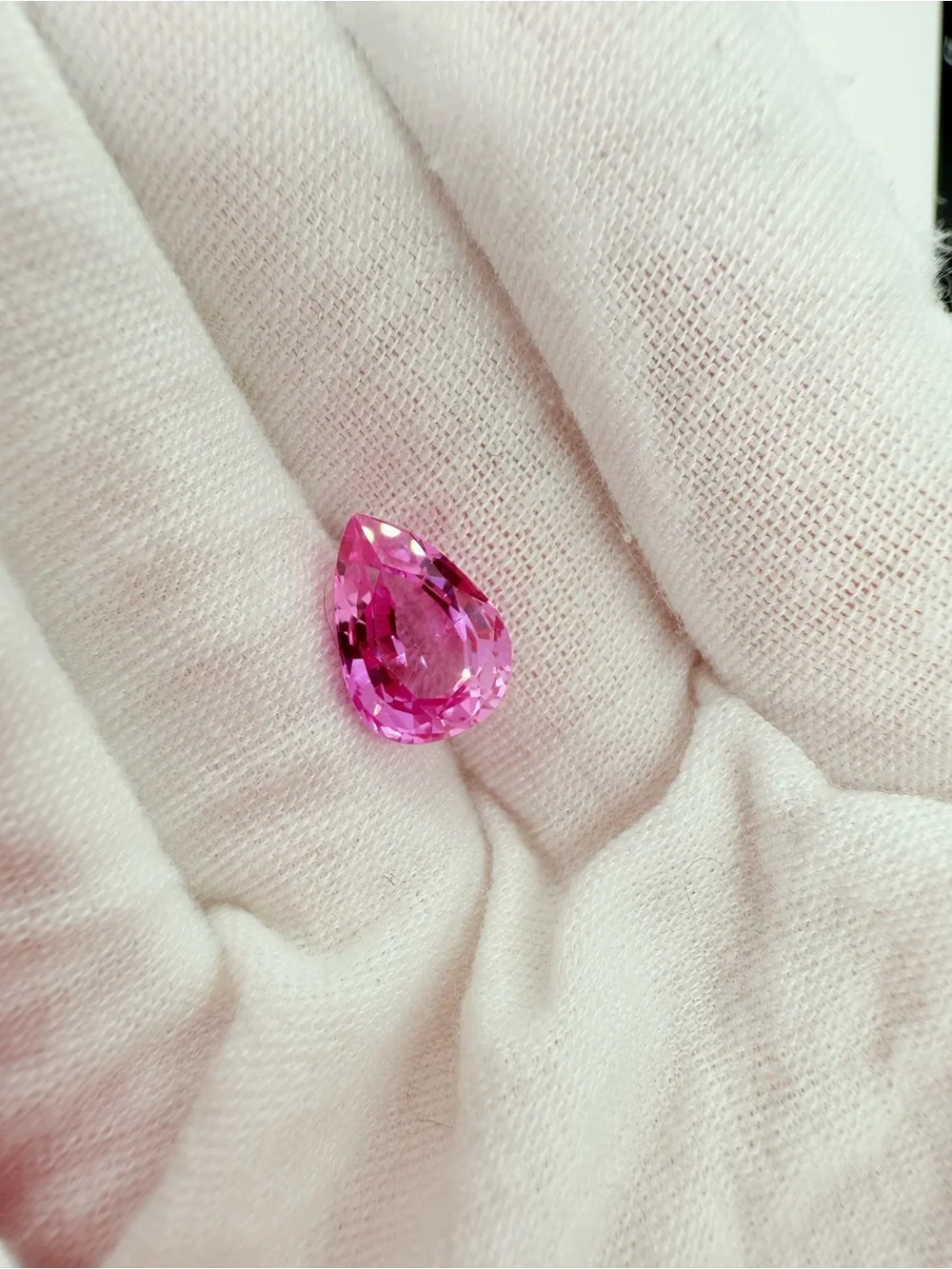Pink Pear-Cut Gemstone for Women Jewelry